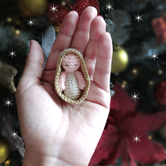 Pesebres en crochet. Virgen María. San José. Niño Jesús. Artesanías colombianas. Talykí Taller de Tejidos y diseño textil